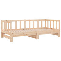 vidaXL Sofá-cama de puxar 2x(80x200) cm madeira de pinho maciça