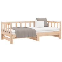 vidaXL Sofá-cama de puxar 2x(80x200) cm madeira de pinho maciça
