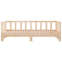 vidaXL Sofá-cama de puxar 2x(80x200) cm madeira de pinho maciça