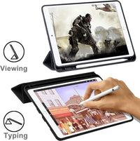 Capa para iPad 10.ª/ 11.ªgeração (2022/2025)- 10,9 polegadas compatível com Apple Pencil Preta