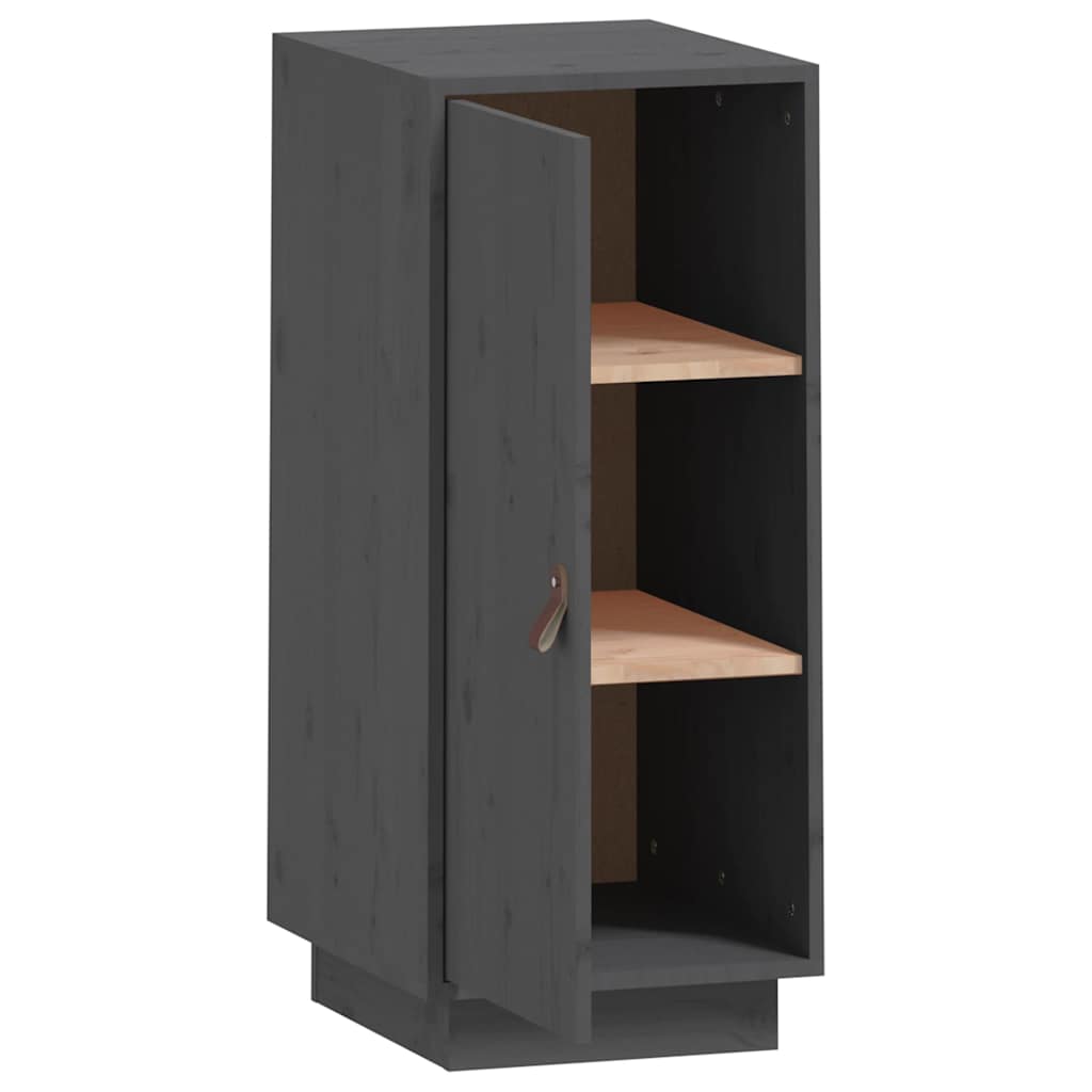 vidaXL Aparador 34x40x75 cm madeira de pinho maciça cinza