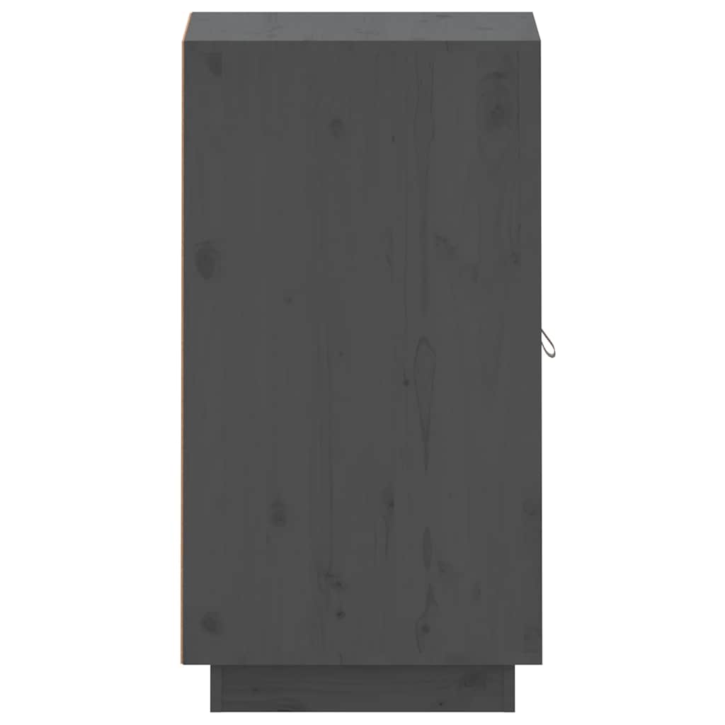 vidaXL Aparador 34x40x75 cm madeira de pinho maciça cinza