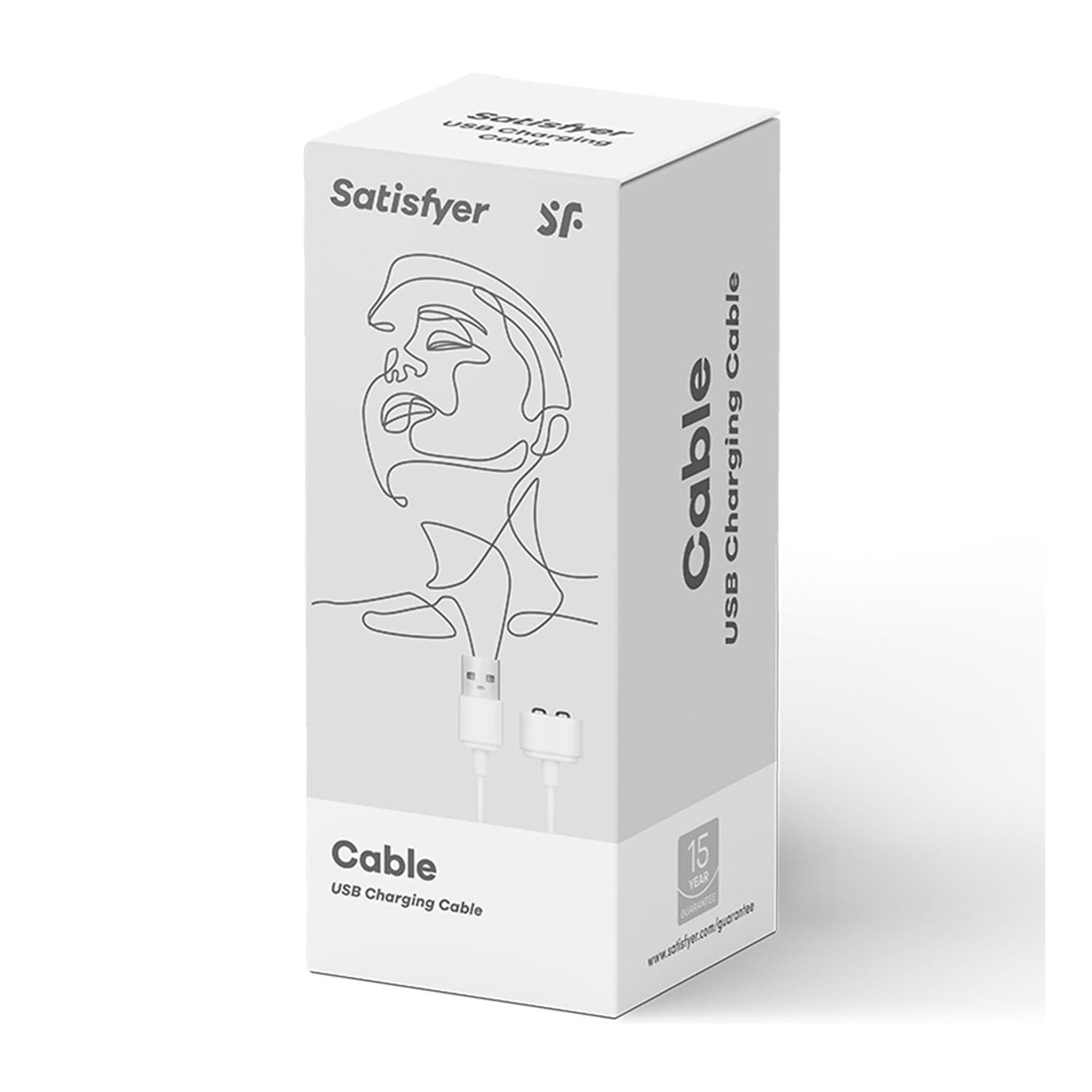 SATISFYER USB CABLE CARGADOR BLANCO 1UN