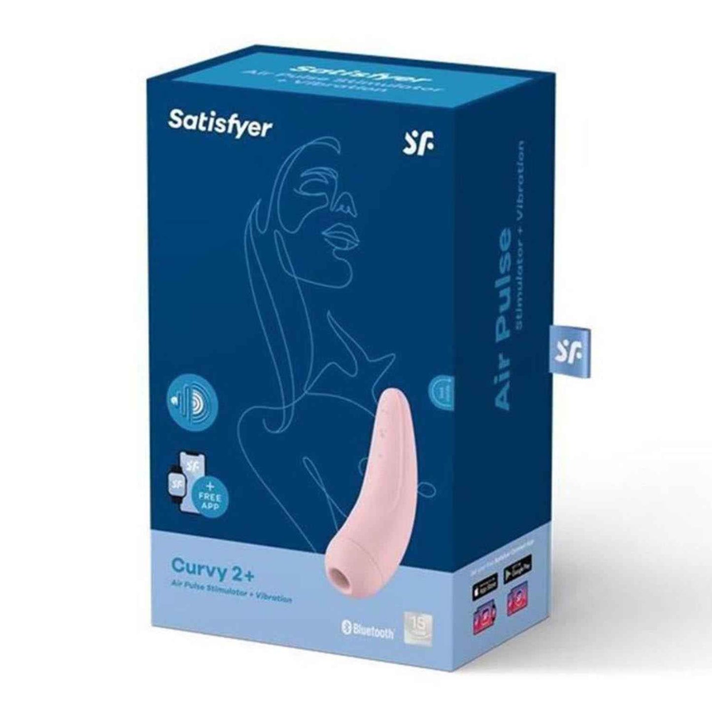Satisfyer Curvy 2+ Estimulador Rosado Con App Y Bluetooth 1Un