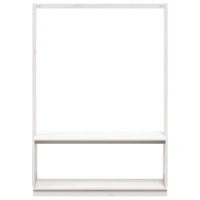 vidaXL Bengaleiro c/ sapateira 113x40x157,5 cm pinho maciço branco