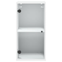 vidaXL Armário de parede c/ portas de vidro 35x37x68,5 cm branco