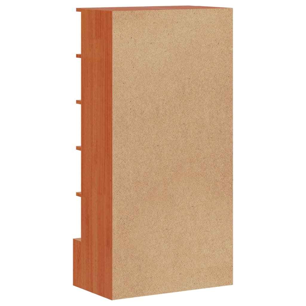 vidaXL Sapateira 52x30x104 cm madeira de pinho maciça castanho-cera