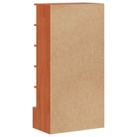 vidaXL Sapateira 52x30x104 cm madeira de pinho maciça castanho-cera