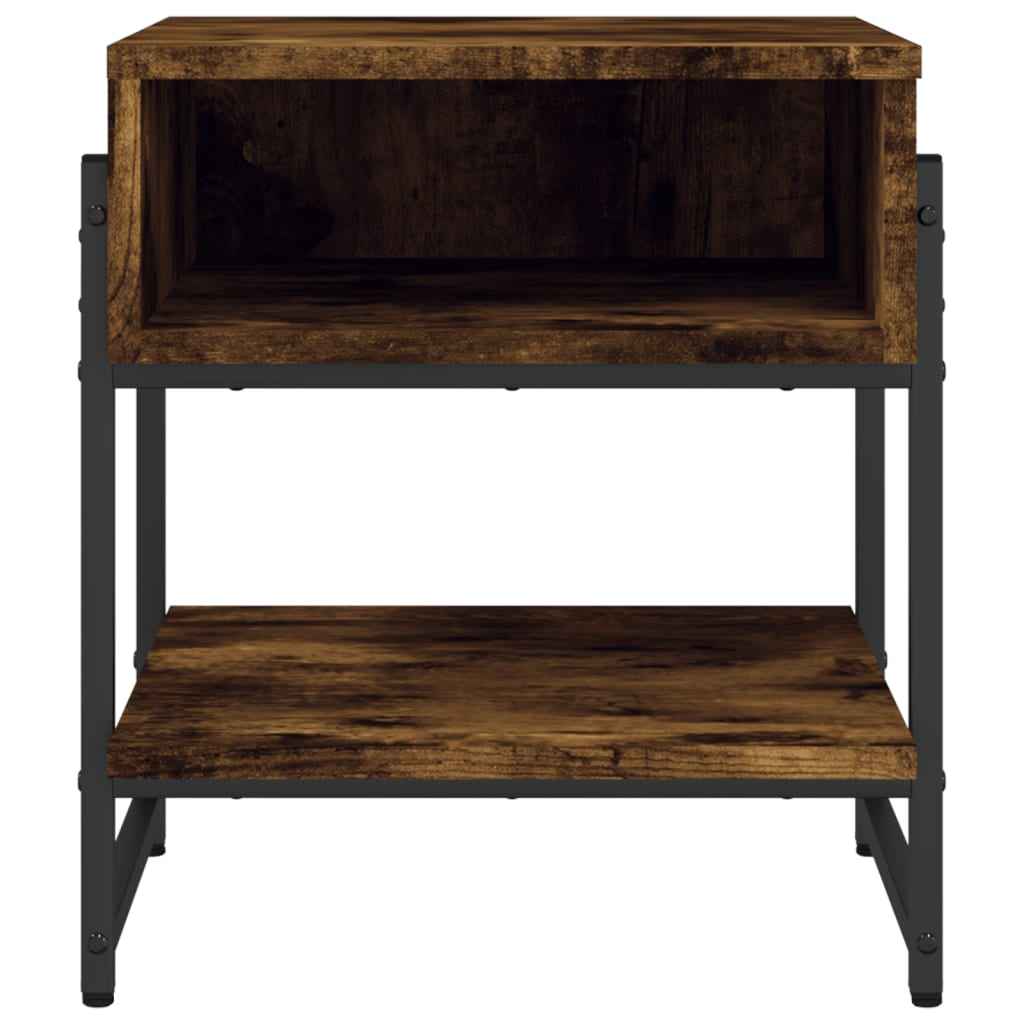 vidaXL Mesa de centro 40x40x45 cm derivados de madeira carvalho fumado