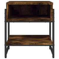 vidaXL Mesa de centro 40x40x45 cm derivados de madeira carvalho fumado