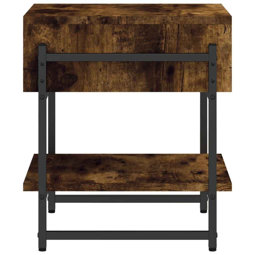 vidaXL Mesa de centro 40x40x45 cm derivados de madeira carvalho fumado