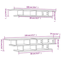 vidaXL Móveis de parede para TV derivados madeira carvalho sonoma