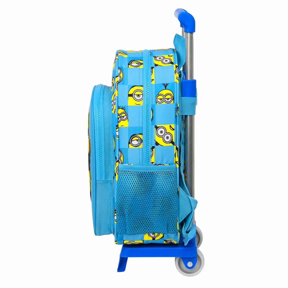 Mochila Escolar com Rodas Minions Minionstatic Azul (26 x 34 x 11 cm)