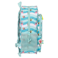 Mochila Escolar Spongebob Stay positive Azul Branco (33 x 42 x 14 cm)