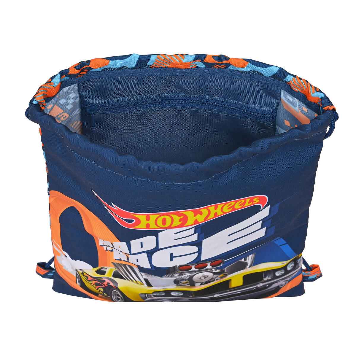 Saco Mochila com Cordas Hot Wheels Speed club Laranja (26 x 34 x 1 cm)