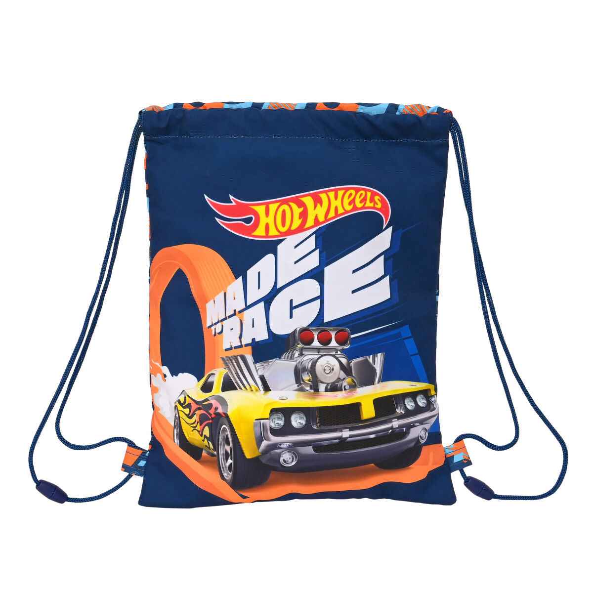 Saco Mochila com Cordas Hot Wheels Speed club Laranja (26 x 34 x 1 cm)