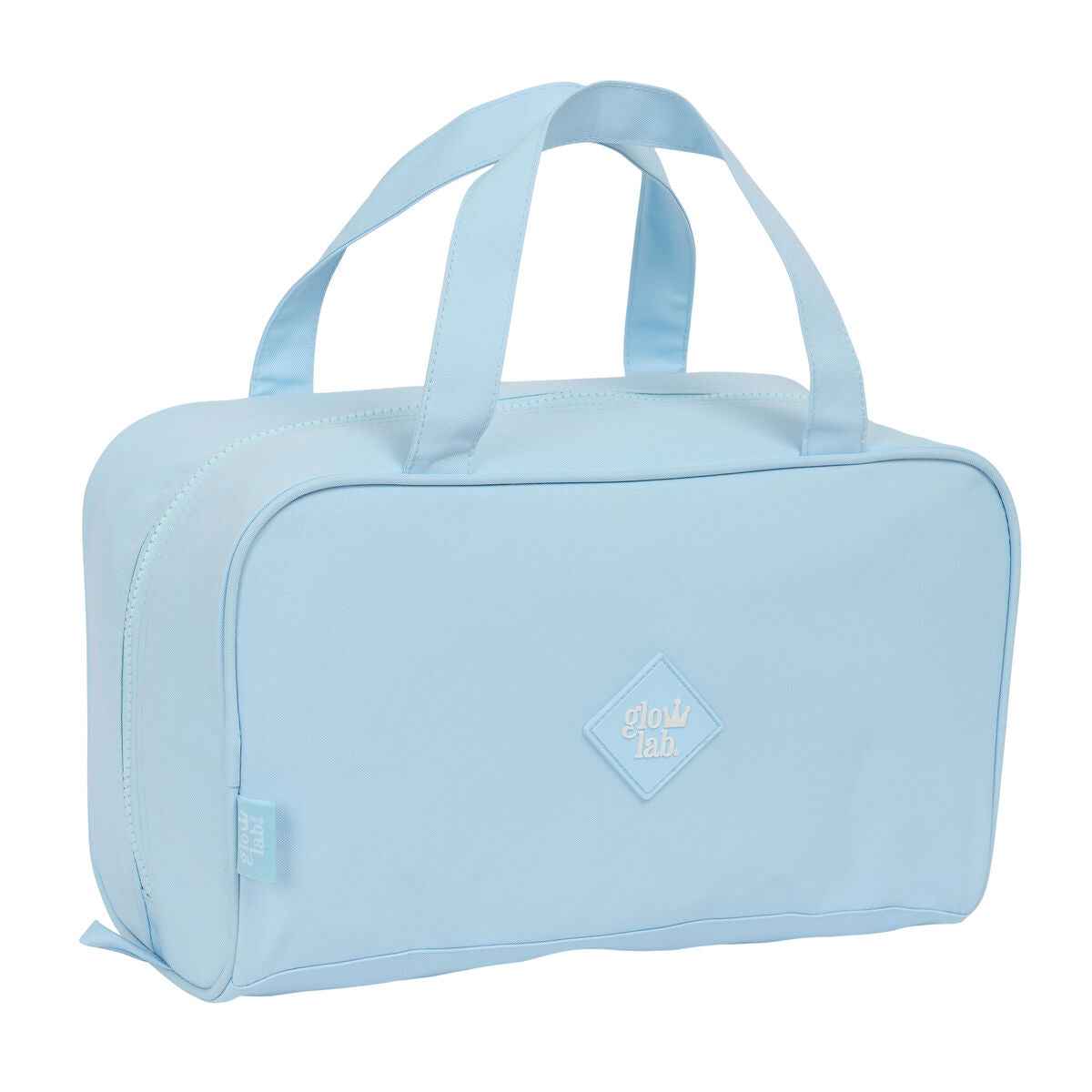Nécessaire Escolar Glow Lab Cisnes Azul Claro 31 x 14 x 19 cm