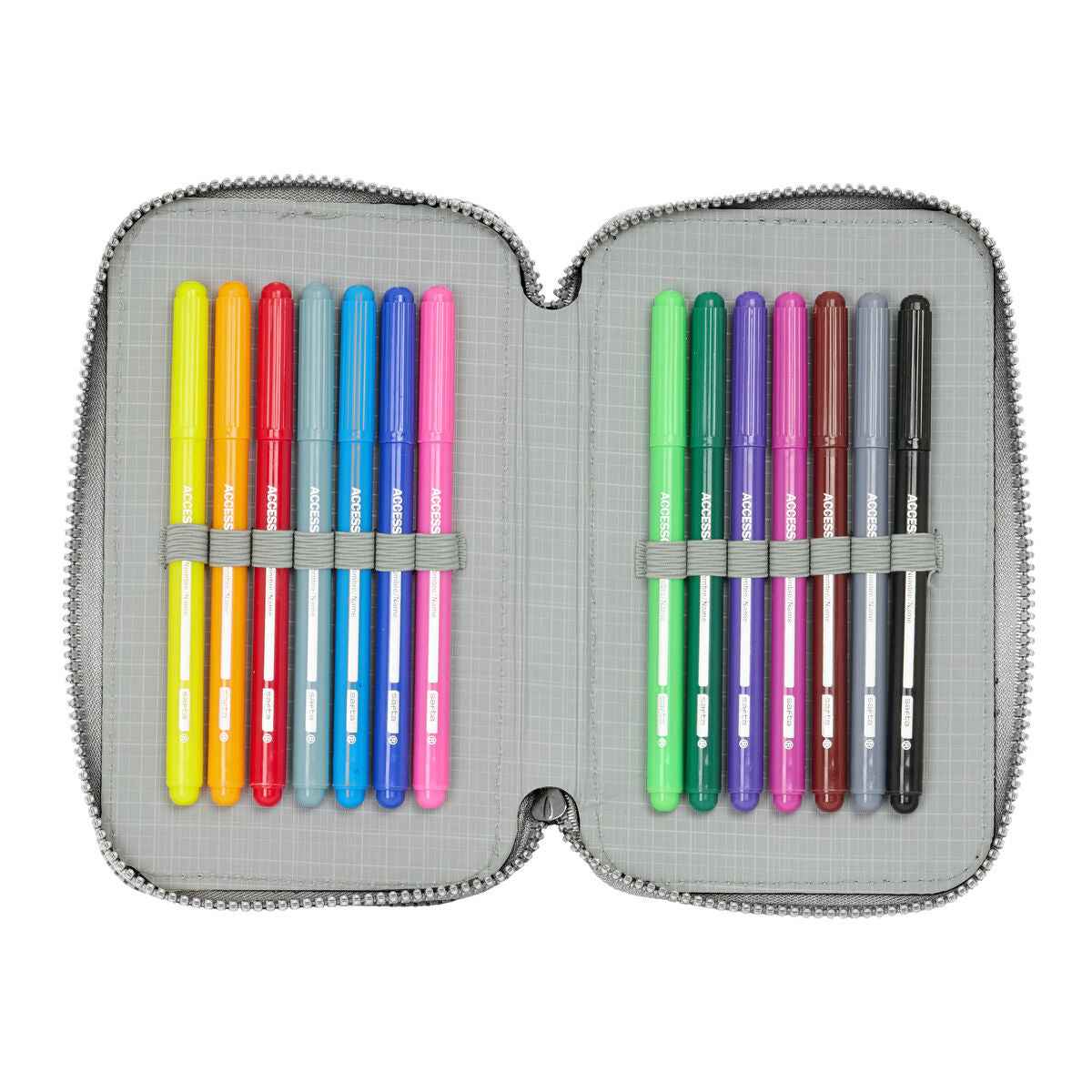 Estojo Duplo Batman Game over Preto 12.5 x 19.5 x 4 cm Estojo Duplo 29 Peças