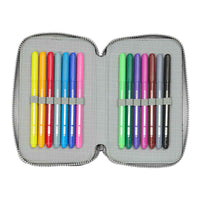 Estojo Duplo Batman Game over Preto 12.5 x 19.5 x 4 cm Estojo Duplo 29 Peças