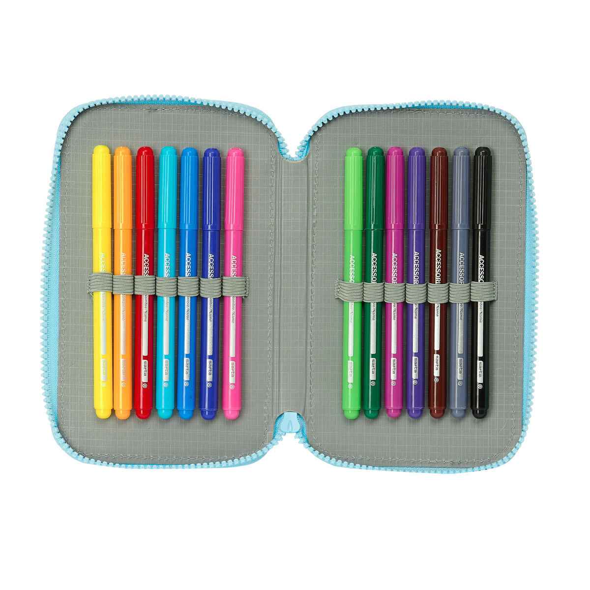 Estojo Duplo The Paw Patrol Pups rule Azul 12.5 x 19.5 x 4 cm 28 Peças