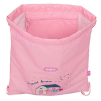Saco Mochila com Cordas Glow Lab Sweet home Cor de Rosa 26 x 34 x 1 cm