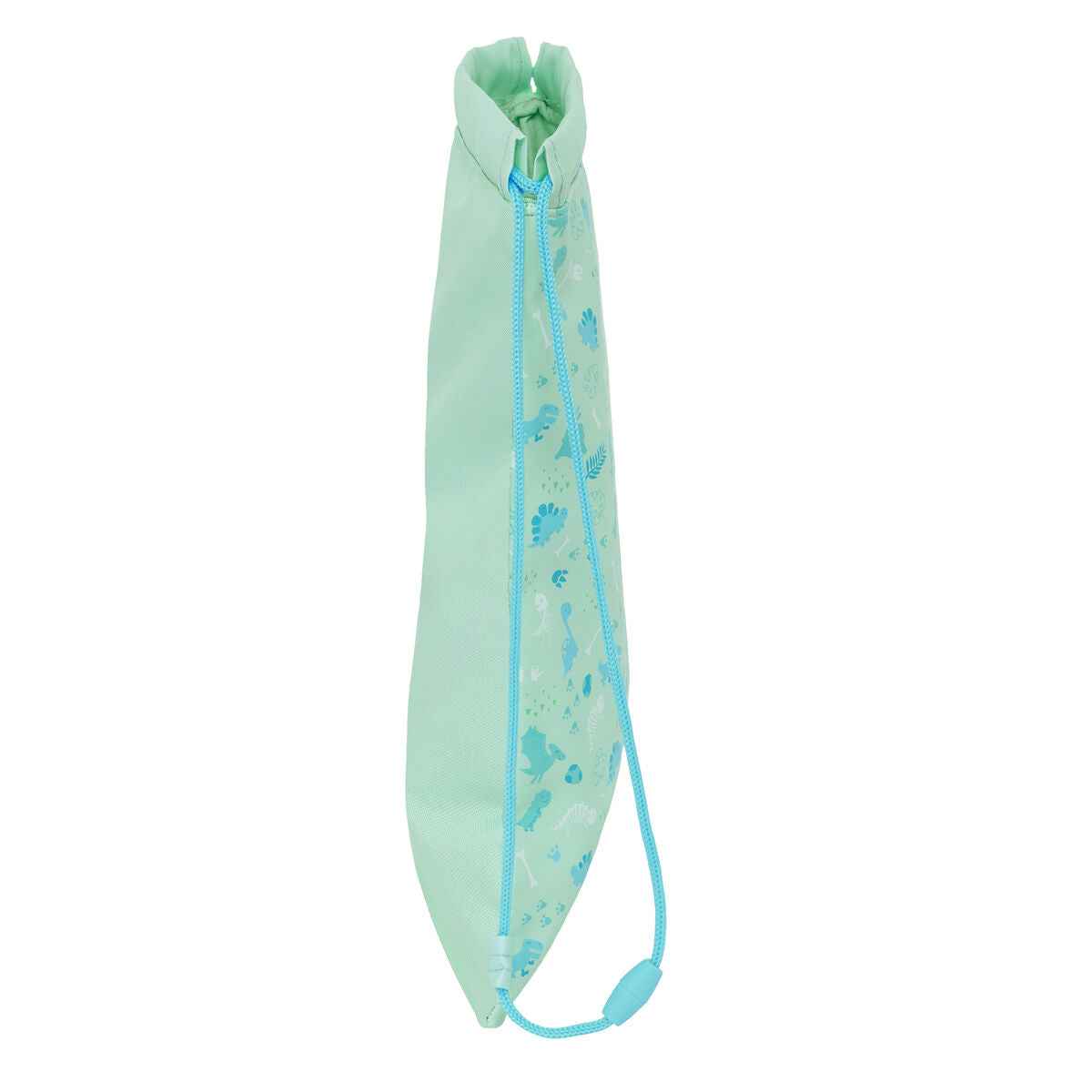 Saco Mochila com Cordas Safta Dino Verde 26 x 34 x 1 cm