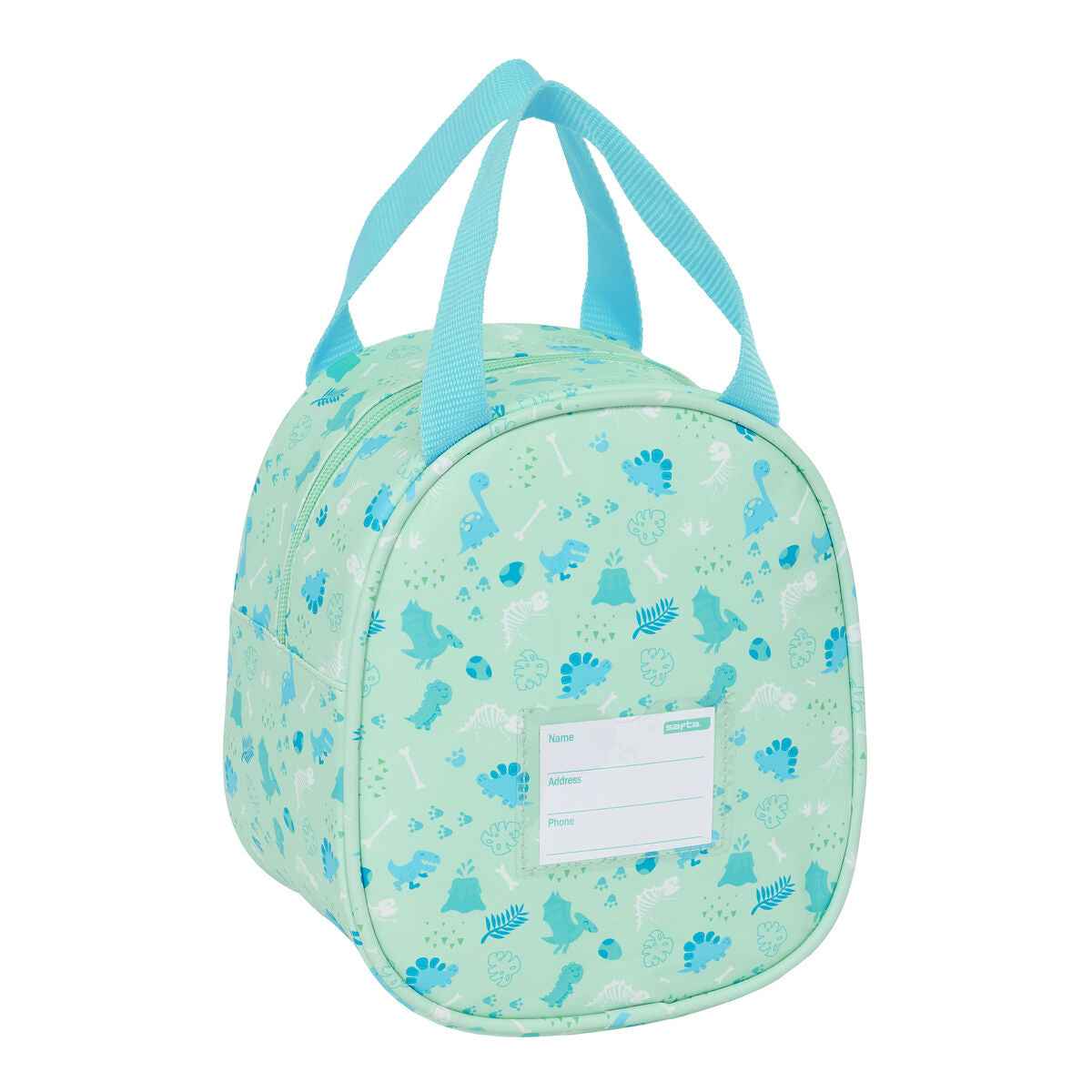 Porta-merendas Térmico Safta Dino Verde 19 x 22 x 14 cm