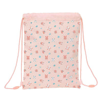 Saco Mochila com Cordas Safta Jirafa Coral 26 x 34 x 1 cm