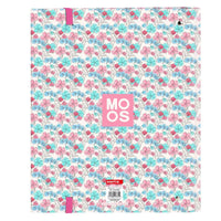 Pasta com argolas Moos Flores Multicolor 27 x 32 x 3.5 cm