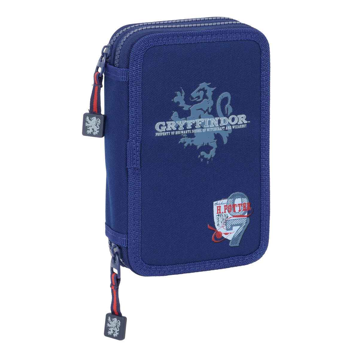 Estojo Duplo Harry Potter Captain Azul Marinho 12.5 x 19.5 x 4 cm Estojo Duplo 29 Peças
