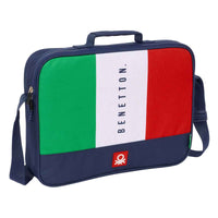 Pasta Escolar Benetton Flag Azul Marinho 38 x 28 x 6 cm