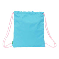 Saco Mochila com Cordas Benetton Unique Cor de Rosa Turquesa 35 x 40 x 1 cm
