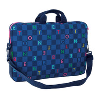 Mala para Portátil Benetton Damero Azul Marinho 40 x 27 x 4 cm