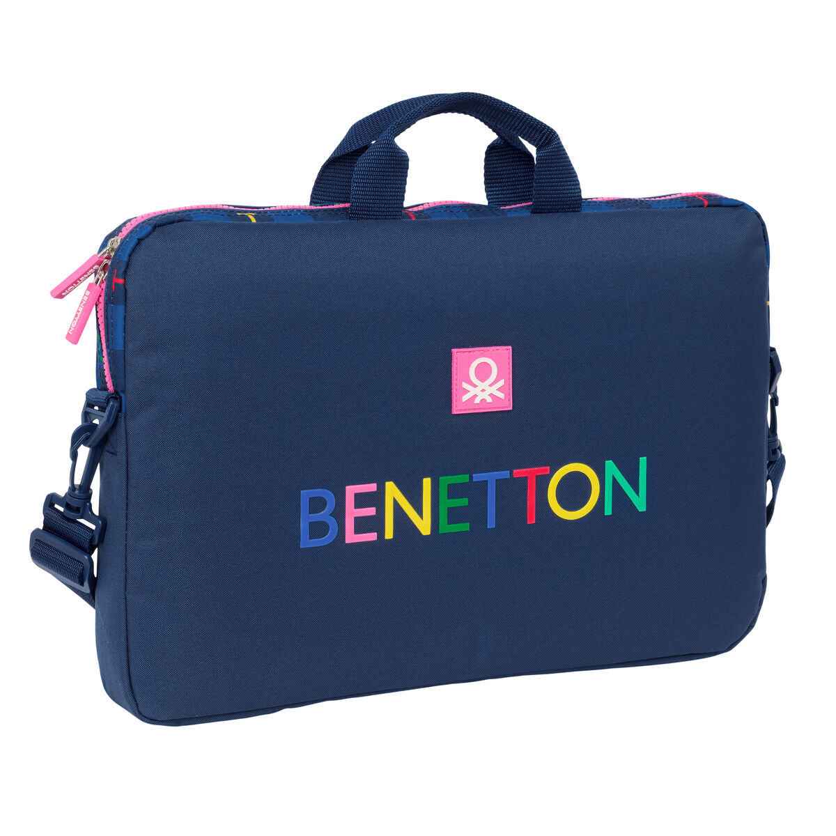 Mala para Portátil Benetton Damero Azul Marinho 40 x 27 x 4 cm