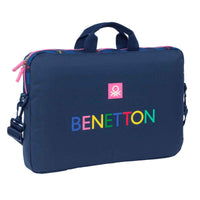 Mala para Portátil Benetton Damero Azul Marinho 40 x 27 x 4 cm