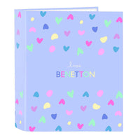 Pasta com argolas Benetton Lila Lilás A4 27 x 33 x 6 cm