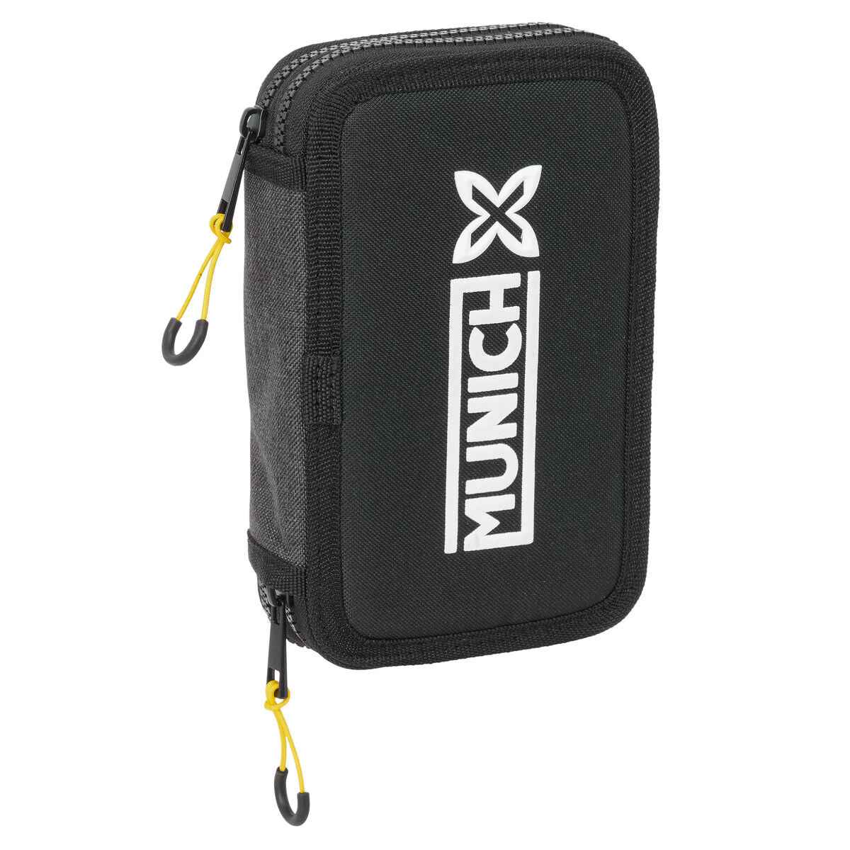 Estojo Escolar com Acessórios Munich Topo Preto 12.5 x 19.5 x 4 cm 29 Peças