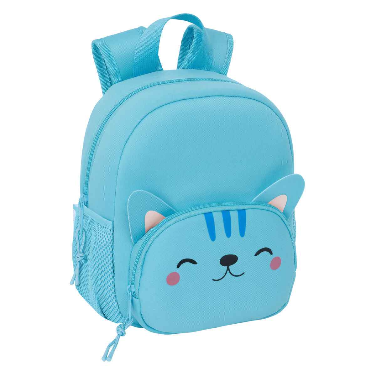 Mochila Infantil Safta Gato Azul Claro 20 x 25 x 9 cm