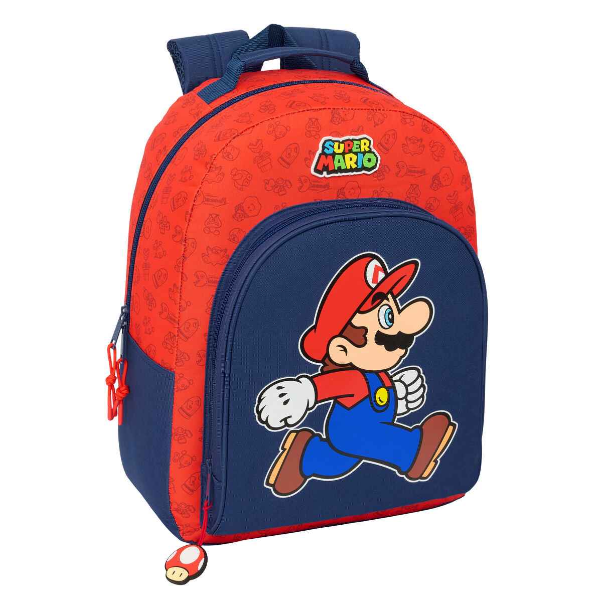Mochila Escolar Super Mario Trick Vermelho Azul escuro 32 x 42 x 15 cm