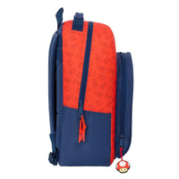 Mochila Escolar Super Mario Trick Vermelho Azul escuro 32 x 42 x 15 cm