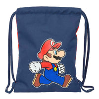 Saco Mochila com Cordas Super Mario Trick Vermelho Azul escuro 26 x 34 x 1 cm