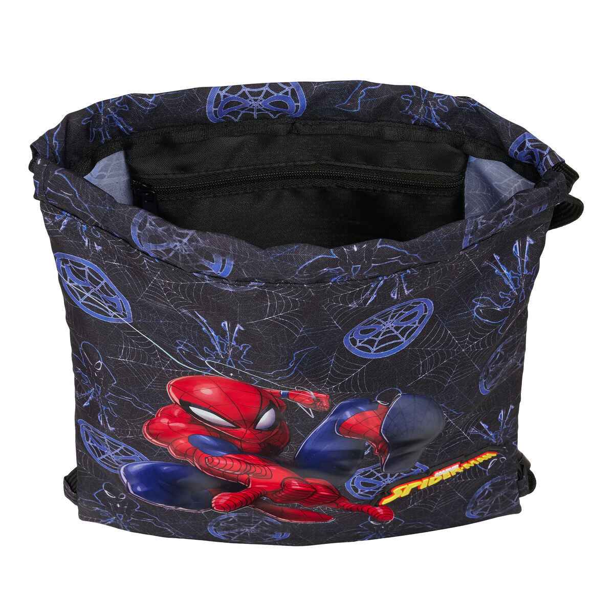 Saco Mochila com Cordas Spider-Man Attack Preto 26 x 34 x 1 cm