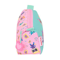 Estojo SuperKitties Cor de Rosa Turquesa 21 x 8 x 7 cm