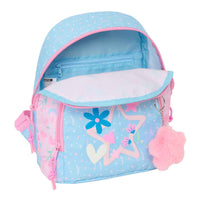 Mochila BlackFit8 Smile Cor de Rosa Azul Claro 25 x 30 x 13 cm Mini