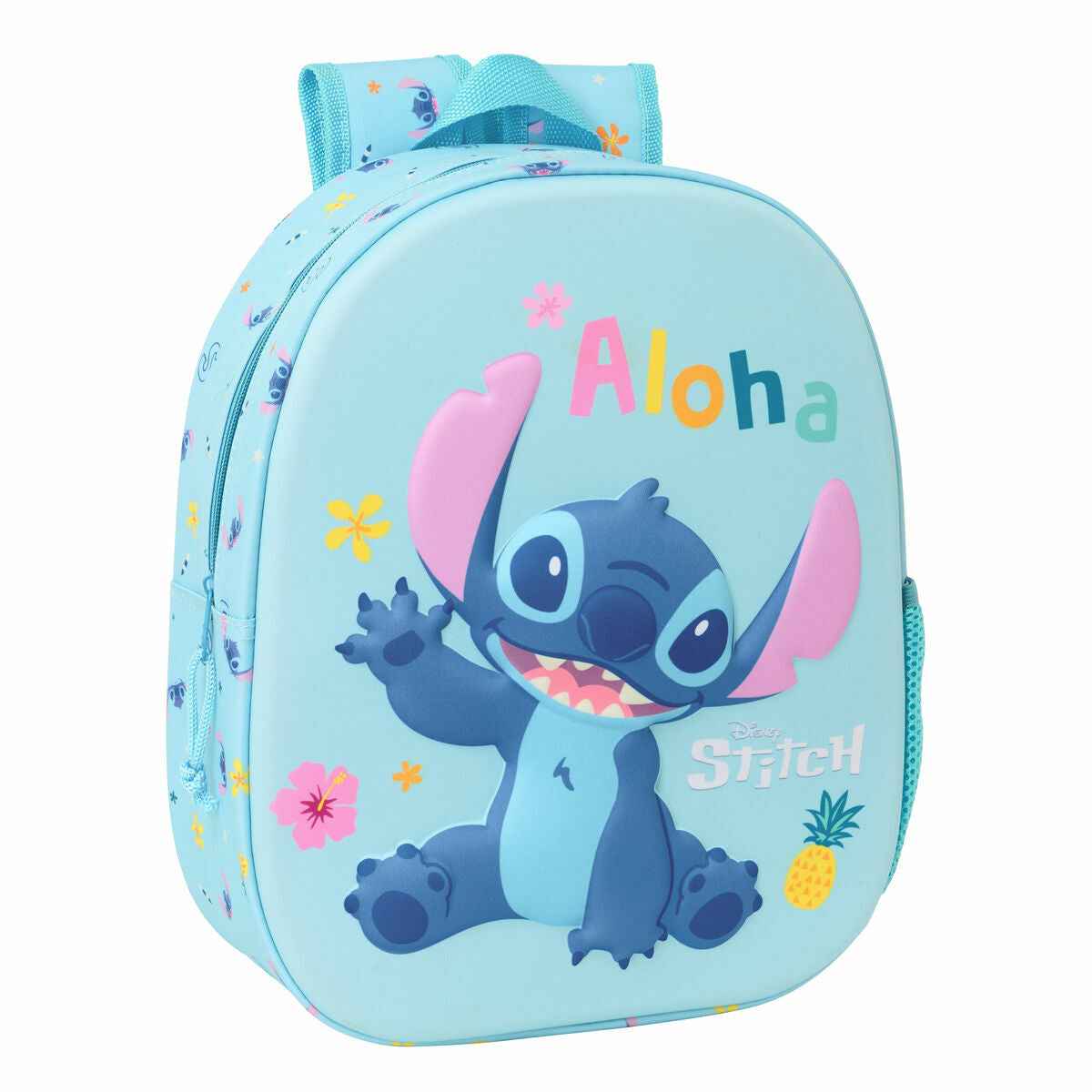 Mochila Infantil Lilo & Stitch Azul Claro 27 x 33 x 10 cm 3D