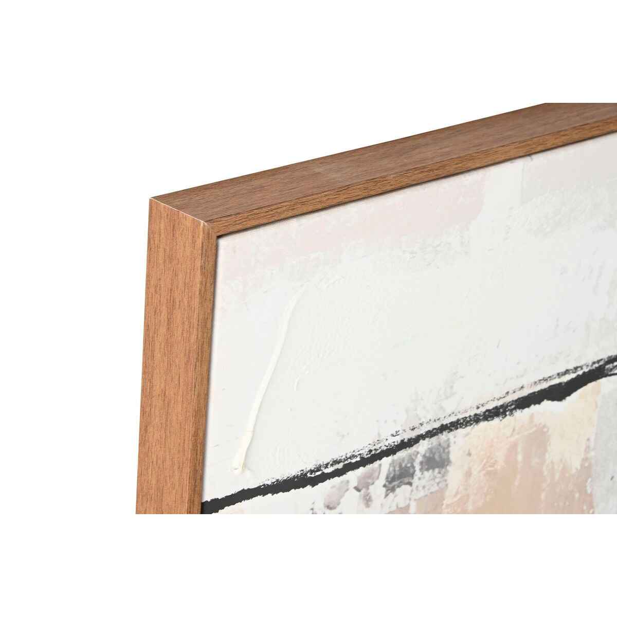 Pintura Home ESPRIT Preto Dourado Abstrato Urbana 100 x 4 x 100 cm (2 Unidades)