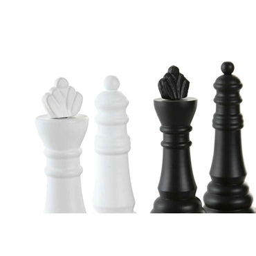Figura Decorativa Home ESPRIT Branco Castanho Preto Vintage 7 x 7 x 23 cm (4 Unidades)