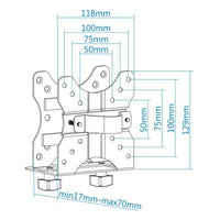 Suporte para PC TooQ TCCH0001-B 5 Kg Metal