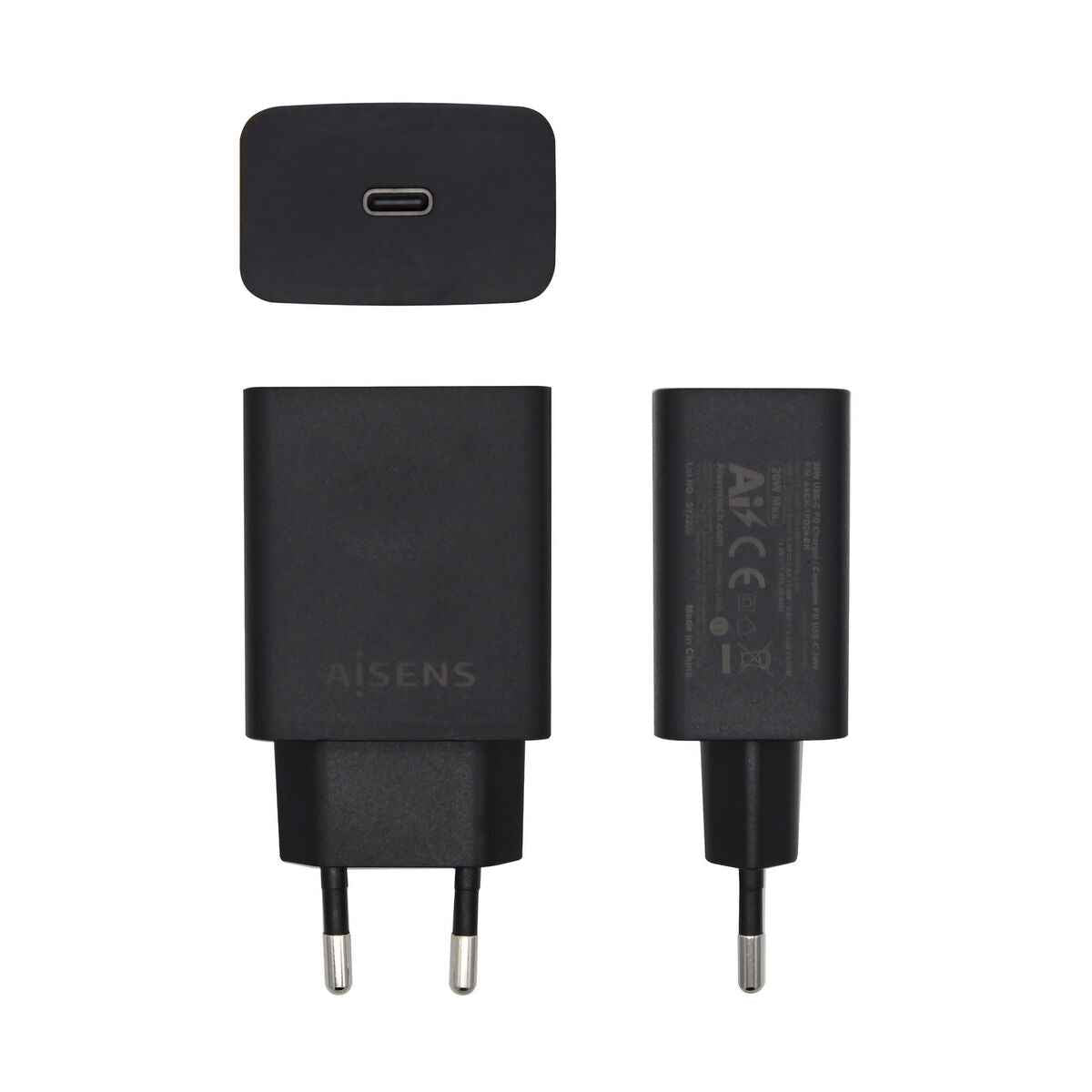 Carregador de Parede Aisens ASCH-1PD20-BK Preto 20 W USB-C