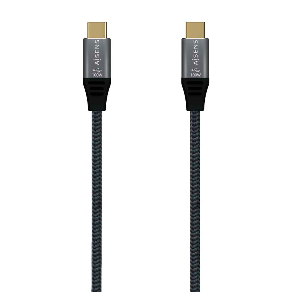 Cabo USB C Aisens A107-0670 0,6 m Cinzento